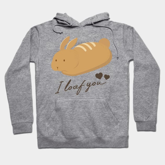 Kawaii bunny loaf iloaf you Hoodie by Marzuqi che rose